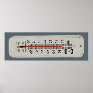 vintagens termometer poster
