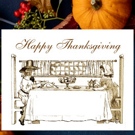 Vintagens Thanksgiving Helg Vykort