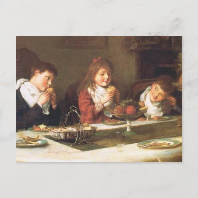 Vintagens Thanksgiving Helg Vykort (Framsida)