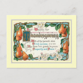Vintagens Thanksgiving Helg Vykort