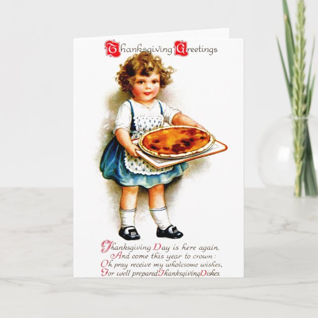 Vintagens Thanksgiving Helgkort (Framsida)