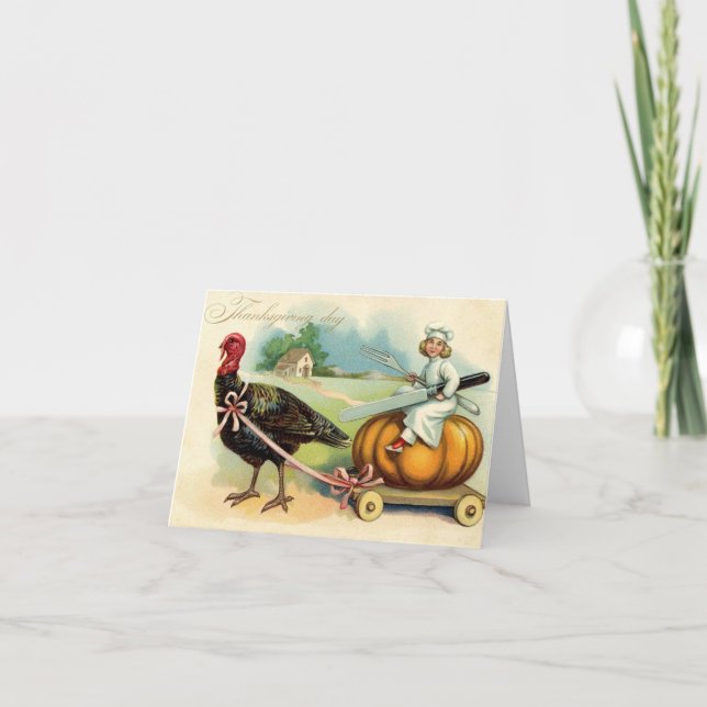 Vintagens Thanksgiving Helgkort (Framsida)
