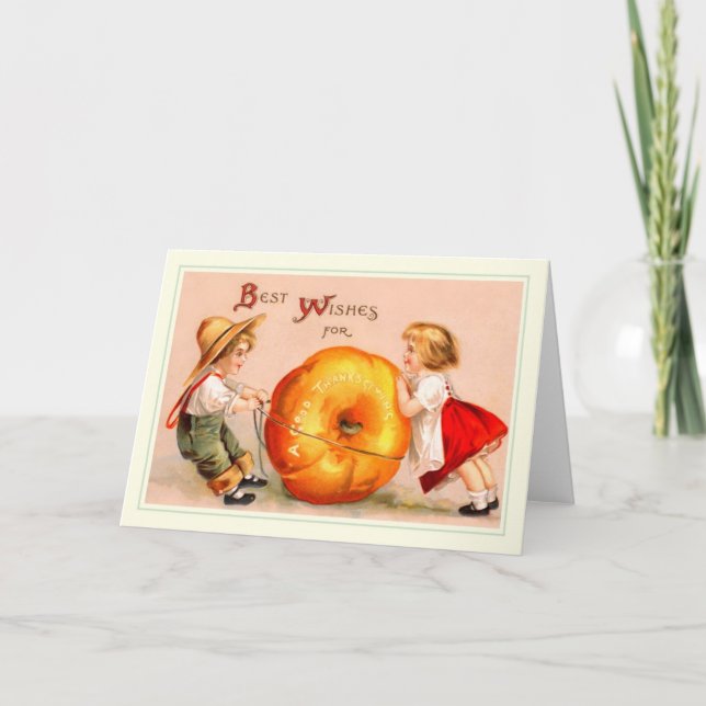 Vintagens Thanksgiving Helgkort (Framsida)