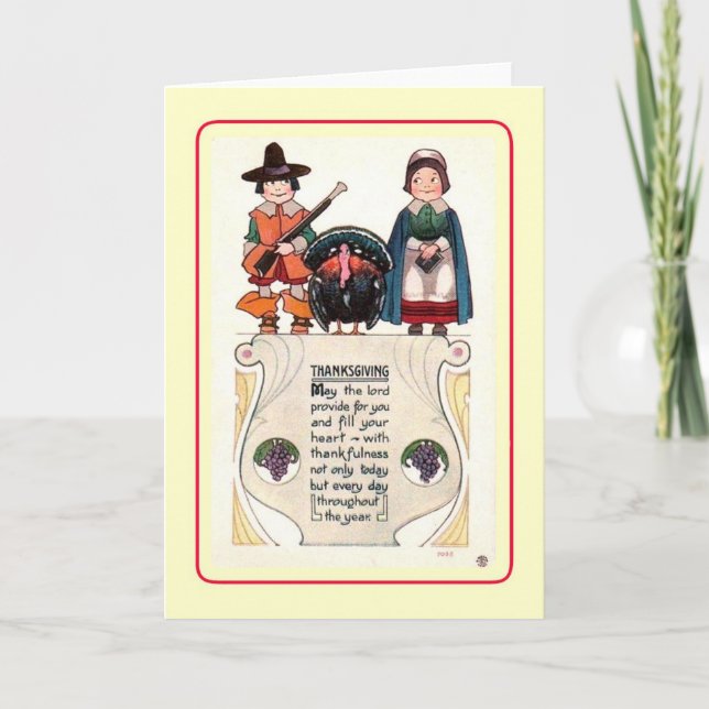 Vintagens Thanksgiving Helgkort (Framsida)