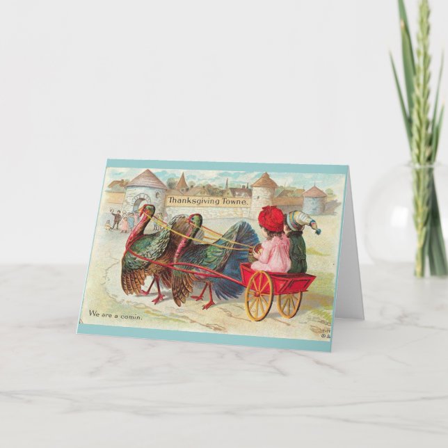 Vintagens Thanksgiving Helgkort (Framsida)