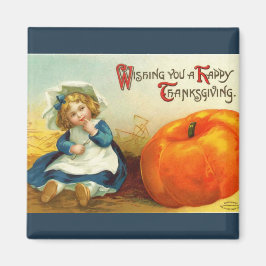 Vintagens Thanksgiving, kvadratstreck Magnet