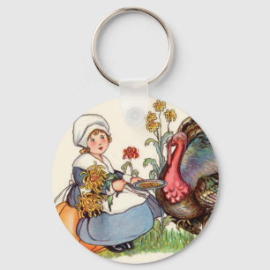vintagens thanksgiving nyckelring