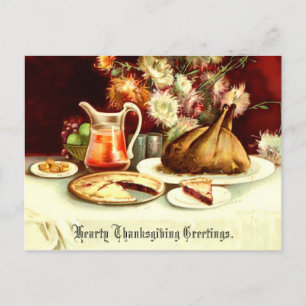 Vintagens Thanksgiving Turkiet & Meal Helg Vykort