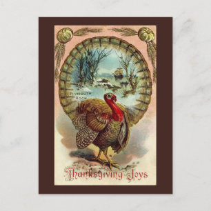 Vintagens Thanksgiving Turkiet vykort