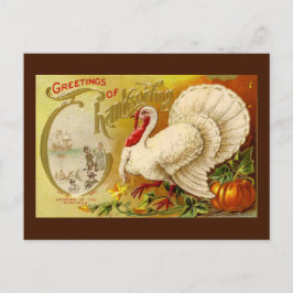 Vintagens Thanksgiving Turkiet vykort