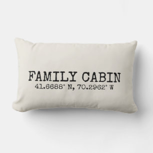 Vintagens typografi - anpassningsbarnas koordinate lumbarkudde