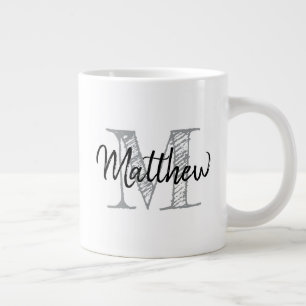 Vintagens typografi med handskriftsbokstäver i mon jumbo mugg