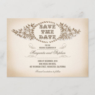 vintagens typografi sparar datumkort för elegant spara datumet