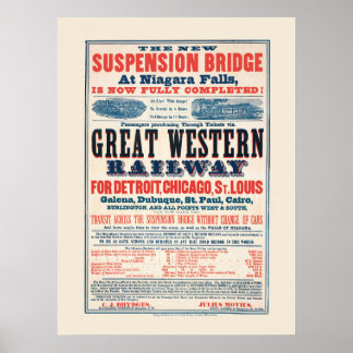 Vintagens Underbara Westerna järnvägar Poster