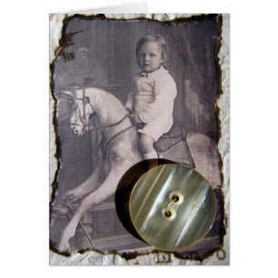 Vintagens underordnad på islagshöljsblandad media hälsningskort