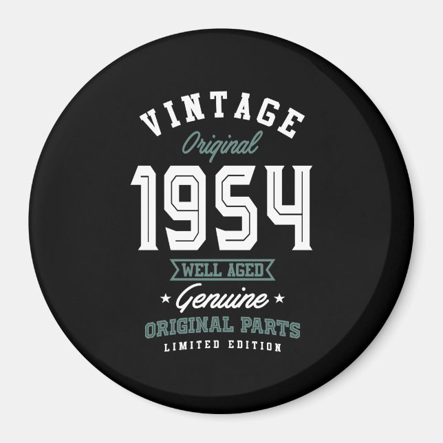 Vintagens ursprungliga Åldras 1954 Magnet (Framsidan)