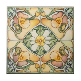 vintagens utformning av antik peranakan keramisk p kakelplatta