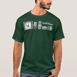 Vintagens utveckling av kameramotografin t shirt