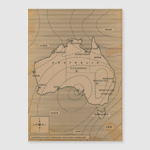 Vintagens väder karta i Australien