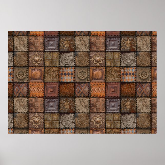 Vintagens väggplattor Poster för borttagning (Framsidan)