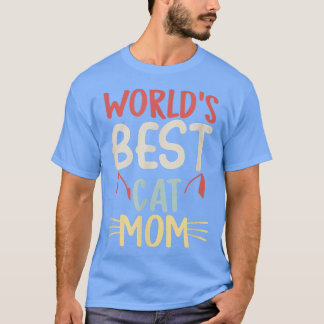 Vintagens världens bästa katt Mamma Meow Cat Best  T Shirt