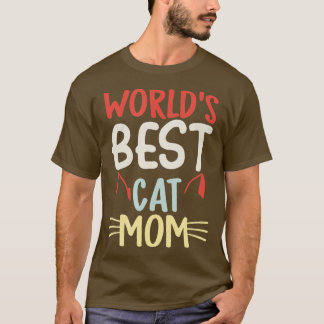 Vintagens världens bästa katt Mamma Meow Cat Best T Shirt