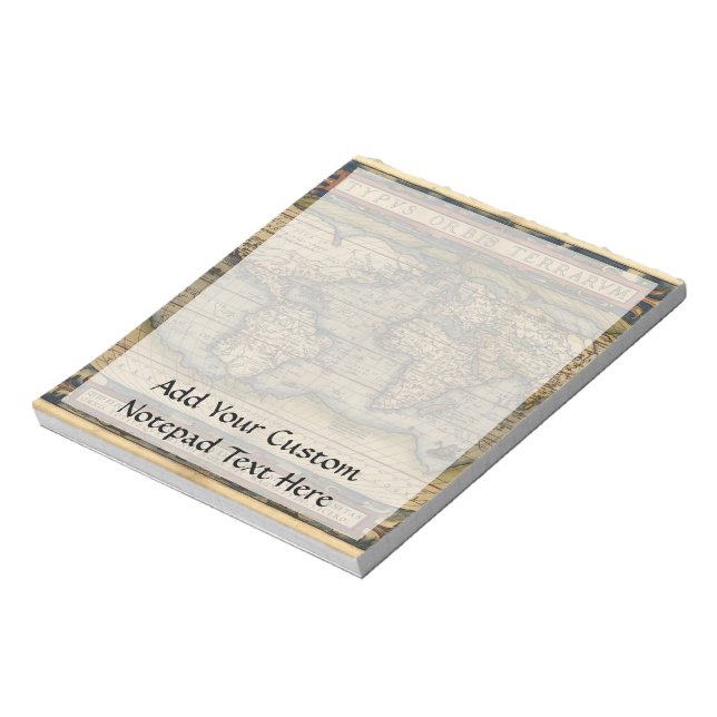 Vintagens världskarta - Atlashistorik Anteckningsblock (Roterad)