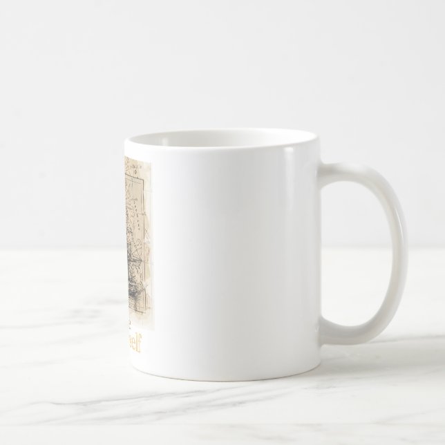 Vintagens världskarta kaffemugg (Höger)