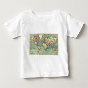 Vintagens världskarta t shirt