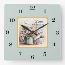 Vintagens vattenfärgsblommor med citat