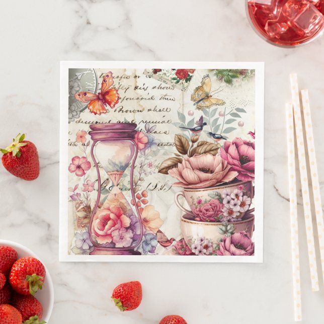 Vintagens vattenfärgskoder pappersservett (Insitu)