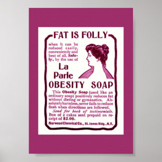 Vintagens viktförlust och OBESITY SOAP Poster