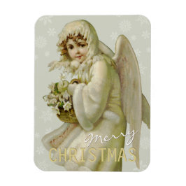 Vintagens vinterängel CC0618 Julmagnet Magnet