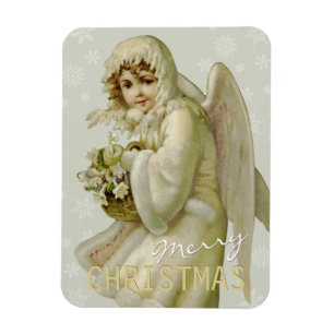 Vintagens vinterängel CC0618 Julmagnet Magnet