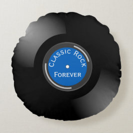 Vintagens vinylarkiv, utformning runt Dekorativ ku Rund Kudde