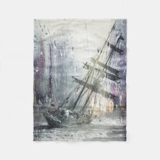 Vintagens vrak i stormen fleecefilt