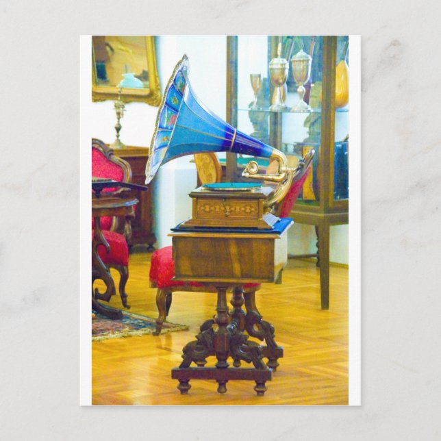 vintagens vridbord vykort (Framsida)