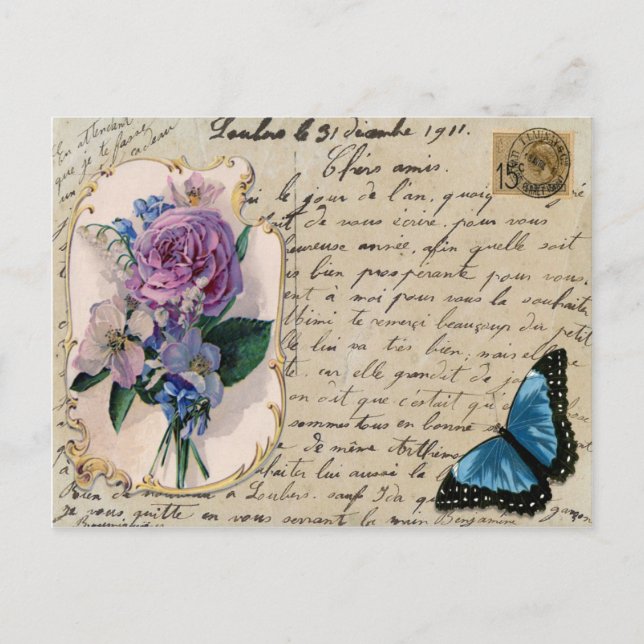 Vintagens vykort för Fransk (Framsida)