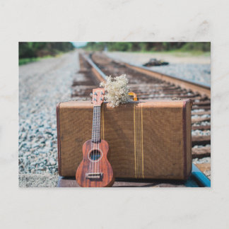 Vintagens vykort för resväska