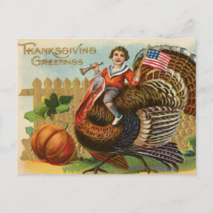 Vintagens vykort för Thanksgiving