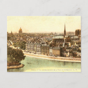 Vintagens vykort i Paris