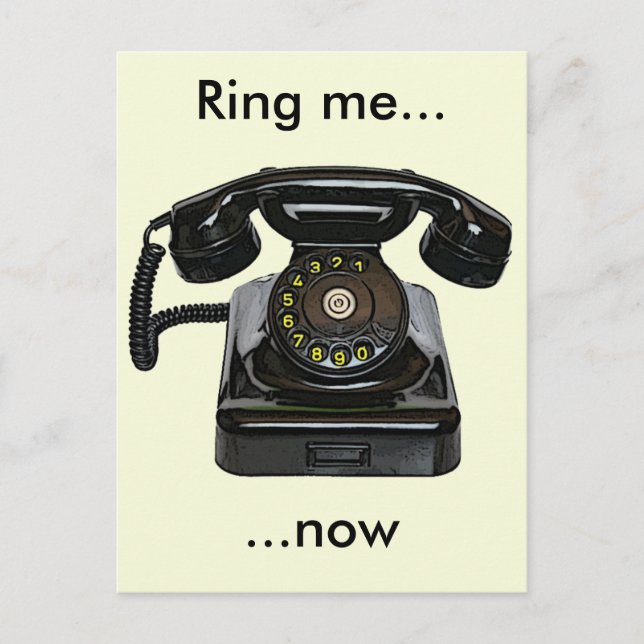 Vintagens vykort Ring mig..nu (Framsida)