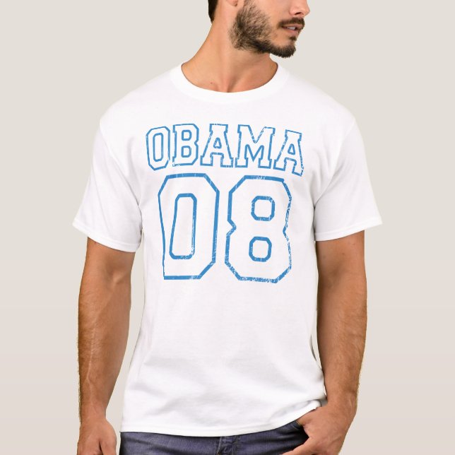 VintageObama 08 T-tröja T-shirt (Framsida)
