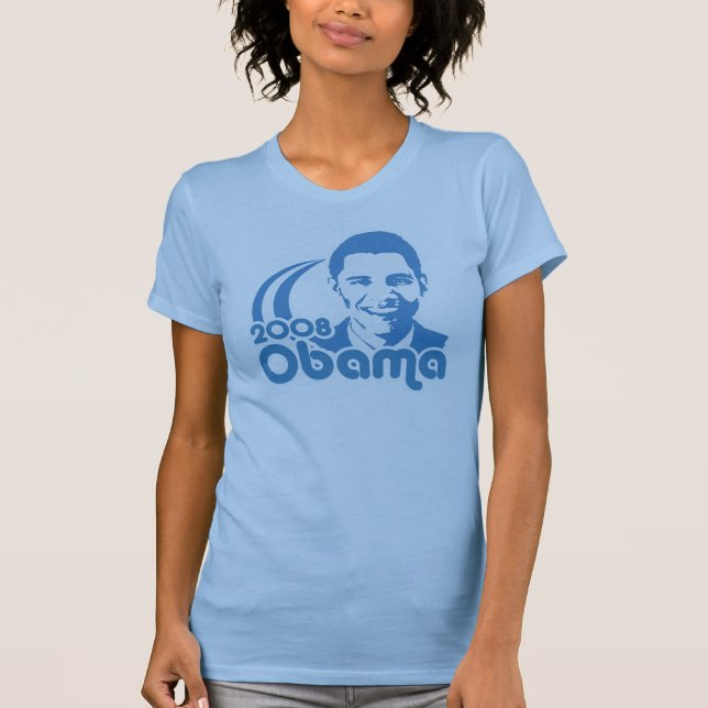 VintageObama utslagsplats 2008 T Shirt (Framsida)
