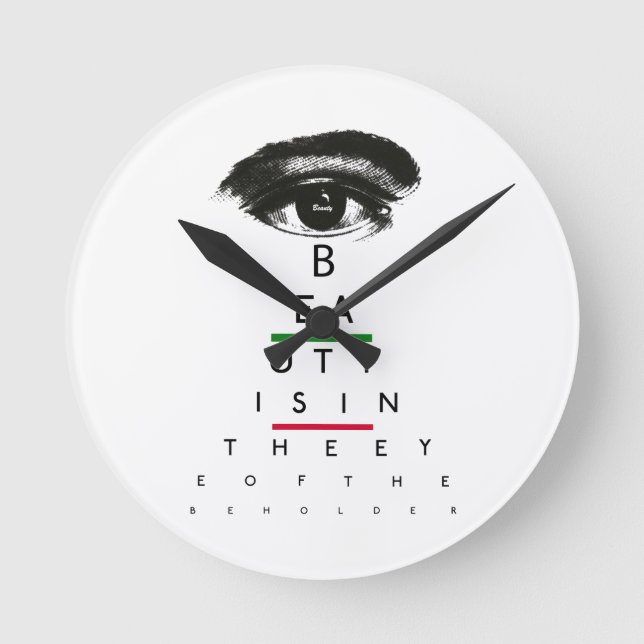 Vintageögat kartlägger gåvor rund klocka (Framsida)