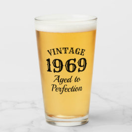 Vintageöl som dricker den glass gåvan för den 50th glaskopp