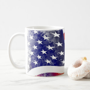 Vintageold gloryflagga kaffemugg