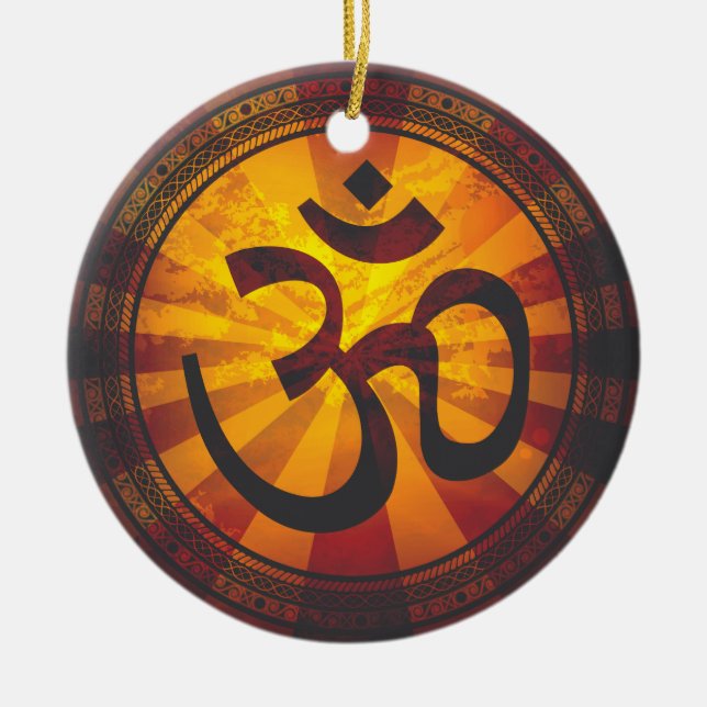 VintageOm-symbol Julgransprydnad Keramik (Framsidan)