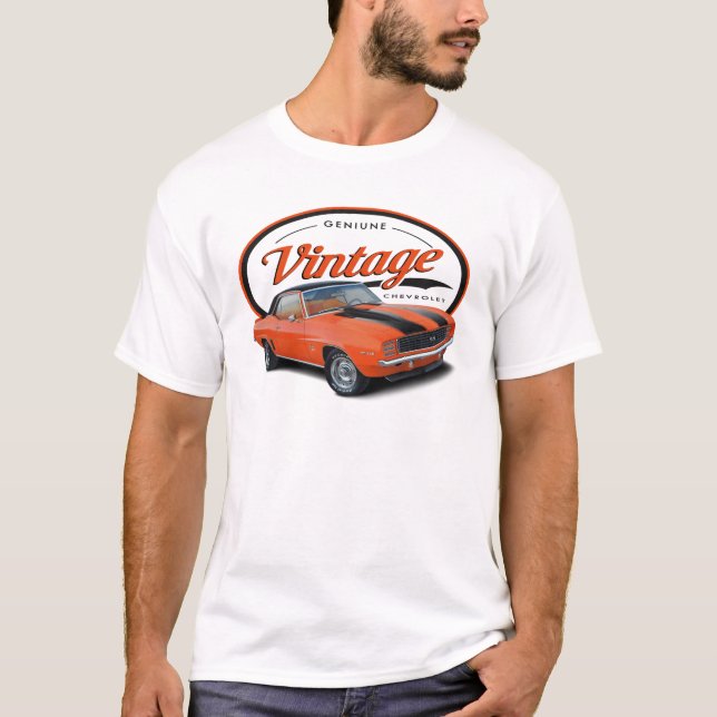 Vintageorange Camaro Tee (Framsida)