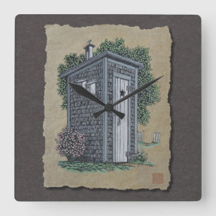 VintageOuthouse Fyrkantig Klocka